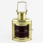 Декоративная лампа навигационного фонаря Nauticalia 4068 210мм красная из полированной латуни