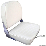 Сиденье с откидной спинкой с белой виниловой подушкой 474 x 400 х 467 мм, Osculati 48.404.01