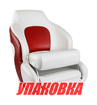 Кресло с болстером Premium Captain\'s Bucket, обивка винил, цвет белый/красный, Marine Rocket (упаковка из 4 шт.) 75177WR-MR_pkg_4