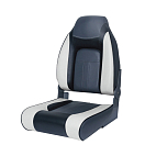 Купить Сиденье мягкое складное Premium Designer High Back Seat, серо-чёрное Newstarmarine 75157GCB 7ft.ru в интернет магазине Семь Футов