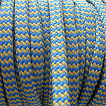 Трос плетеный плоский из полиэстера высокой прочности Pes HT и Кевлар Benvenuti 4750* Ø8мм синий/желтый