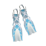 Ласты для дайвинга с открытой пяткой Mares X-Stream 410019 размер 35-37 белый/голубой