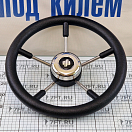 Купить Рулевое колесо Ultraflex V57B 38155О Ø350x76мм рукоятка из чёрного полиуретана со спицами из нержавеющей стали 7ft.ru в интернет магазине Семь Футов