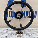 Купить Рулевое колесо Ultraflex V57B 38155О Ø350x76мм рукоятка из чёрного полиуретана со спицами из нержавеющей стали 7ft.ru в интернет магазине Семь Футов