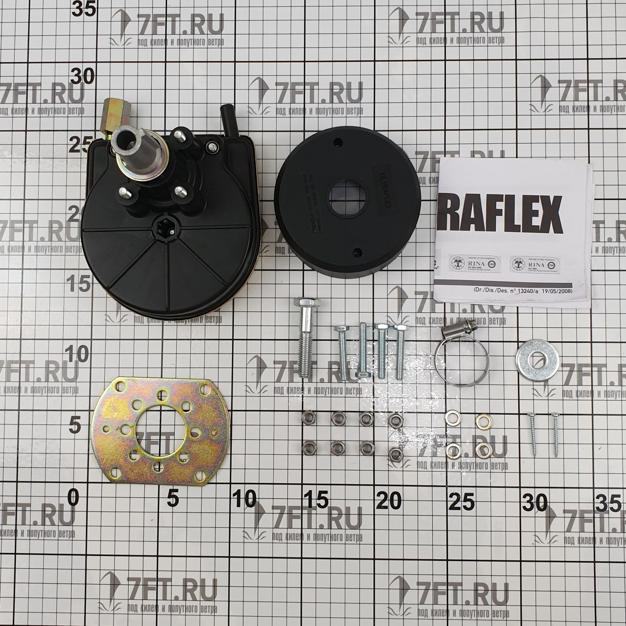 Купить Рулевая машинка Ultraflex T-67 35809J ход 230мм до 55л.с из чёрной ударопрочной пластмассы и коррозионно-стойких материалов 7ft.ru в интернет магазине Семь Футов