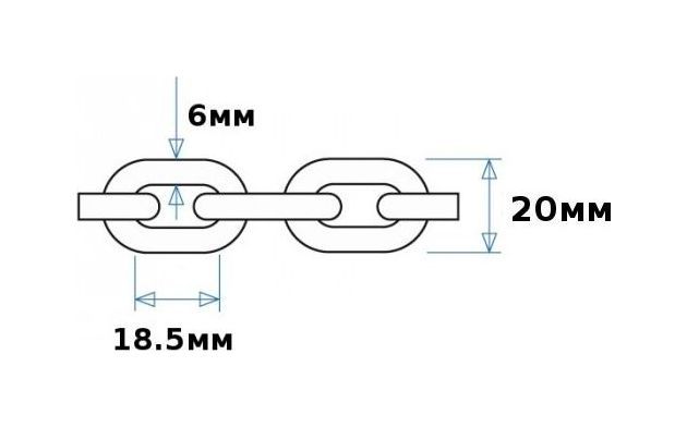 Купить Цепь якорная нержавеющая 6мм, DIN766, Marine Rocket (упаковка из 200 шт.) S.CH01-06_MR_pkg_200 7ft.ru в интернет магазине Семь Футов