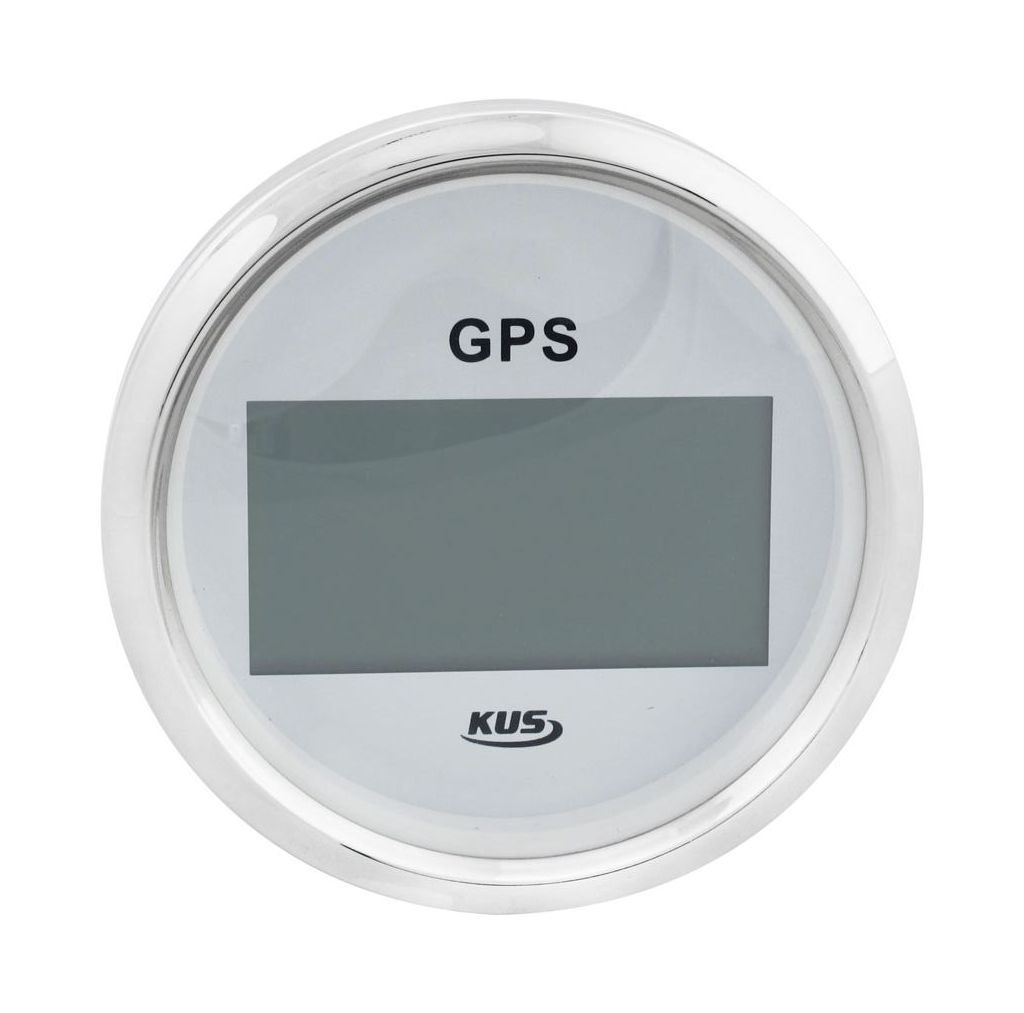 Купить GPS-спидометр электронный, белый циферблат, нержавеющий ободок, выносная антенна, д. 85 мм KUS JMV00260_KY08109_sale 7ft.ru в интернет магазине Семь Футов