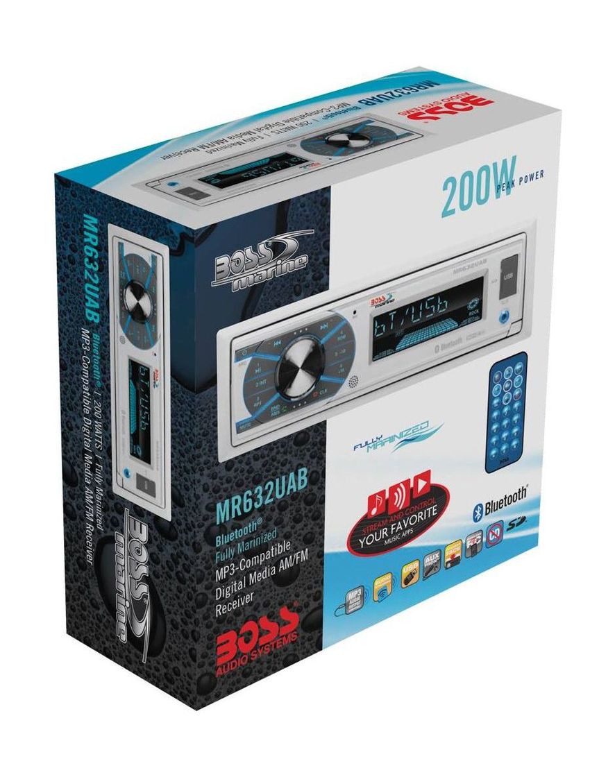 Купить Морская магнитола 1DIN BOSS MR632UAB (упаковка из 3 шт.) Boss Audio MR632UAB_pkg_3 7ft.ru в интернет магазине Семь Футов
