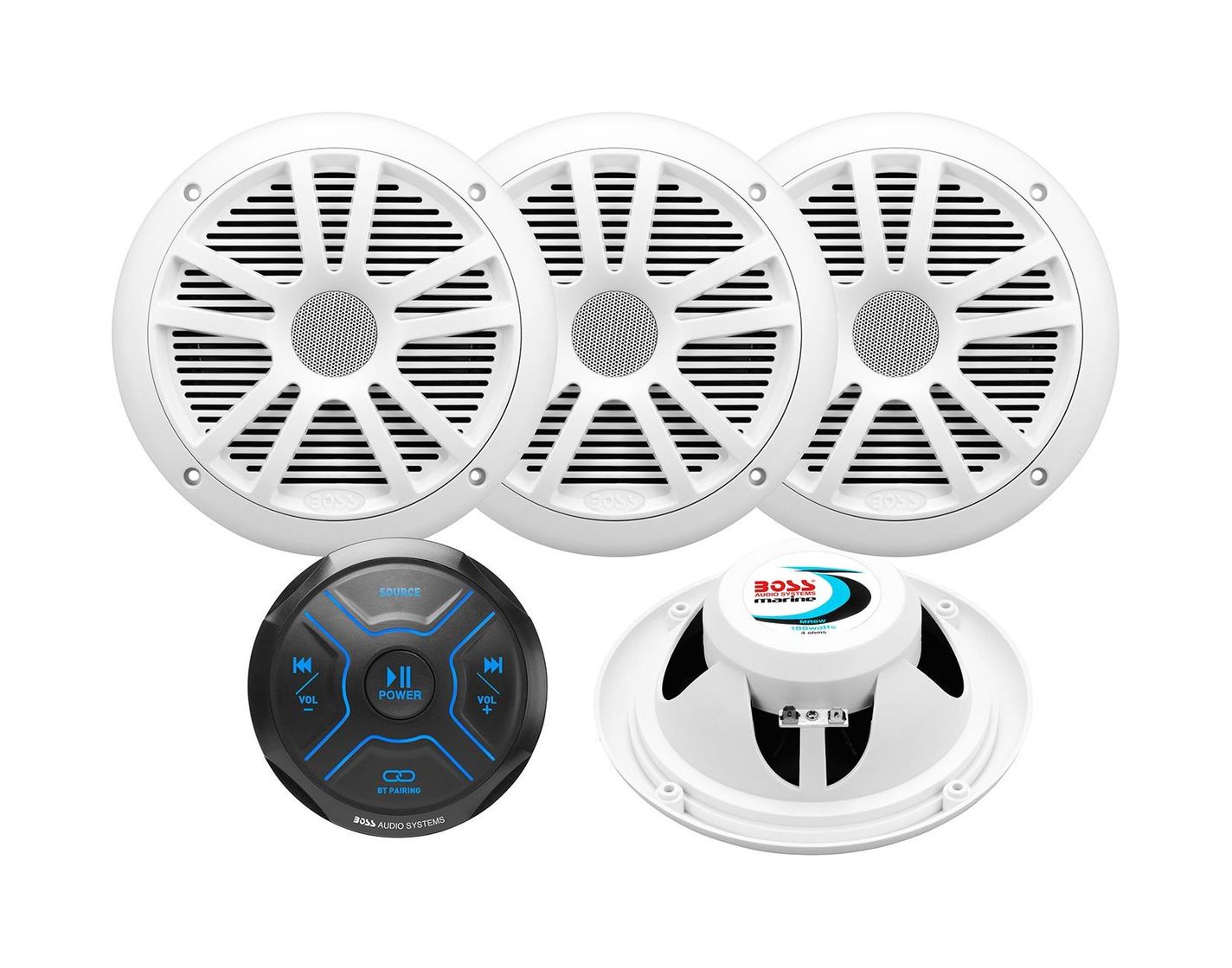 Купить Морская аудиосистема BOSS MG250W.64 (комплект4) (упаковка из 7 шт.) Boss Audio MG250W.64_pkg_7 7ft.ru в интернет магазине Семь Футов