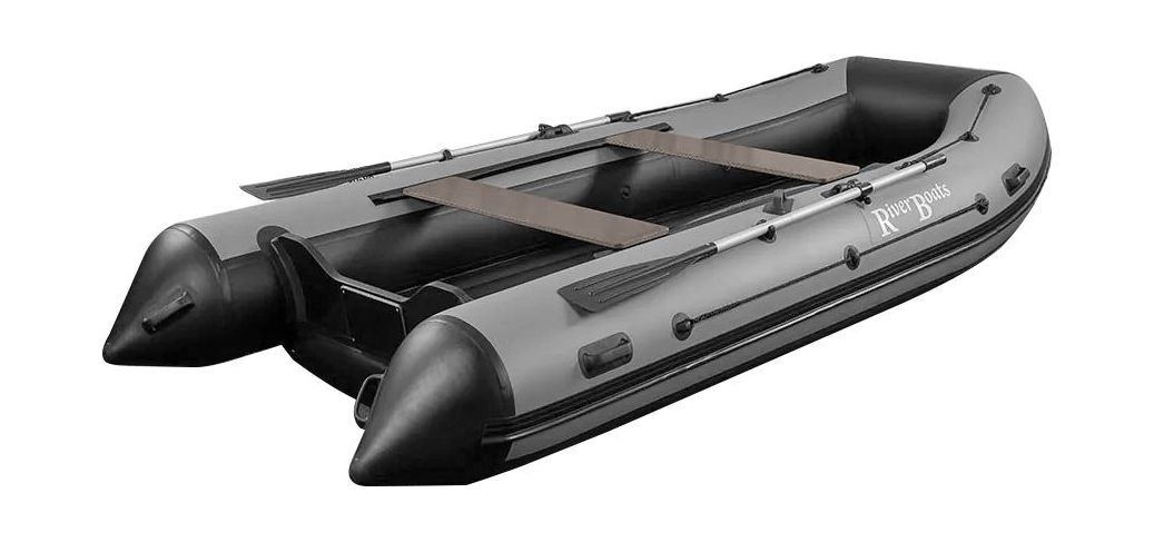 Купить Надувная лодка ПВХ, RiverBoats RB 370 НДНД, черно-серый RB370NDBG 7ft.ru в интернет магазине Семь Футов