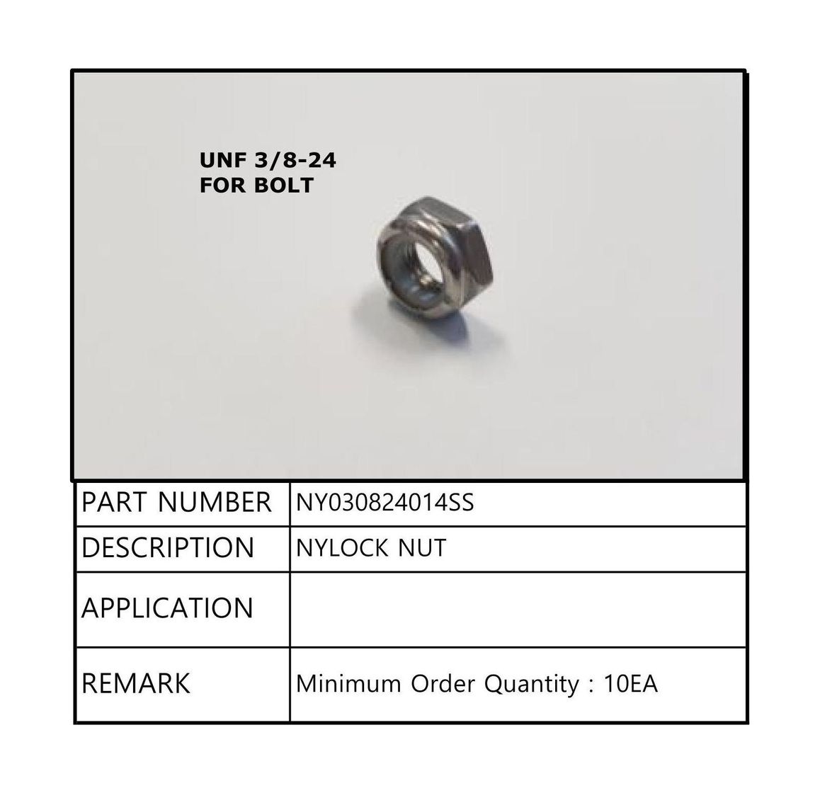 Купить Гайка, [UNF 3/8-24 7L,STS304], Sea First NY030824014SS 7ft.ru в интернет магазине Семь Футов