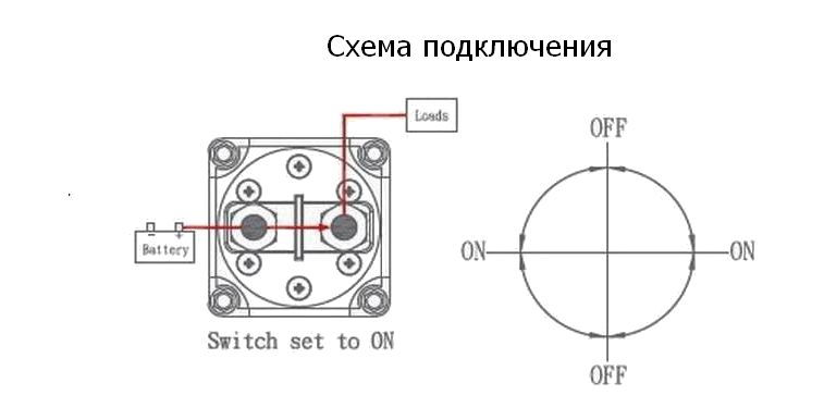 Купить Выключатель массы-ключ \"OFF-ON\" (1 АКБ) 300А AES.Co AES121128B 7ft.ru в интернет магазине Семь Футов