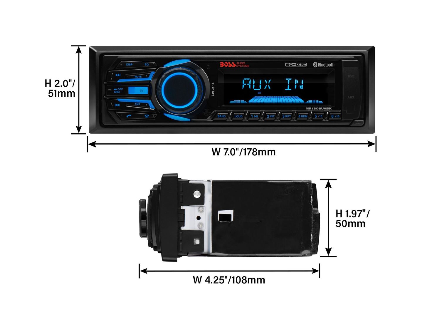 Купить Морская магнитола BOSS MR1308UABK Boss Audio 7ft.ru в интернет магазине Семь Футов