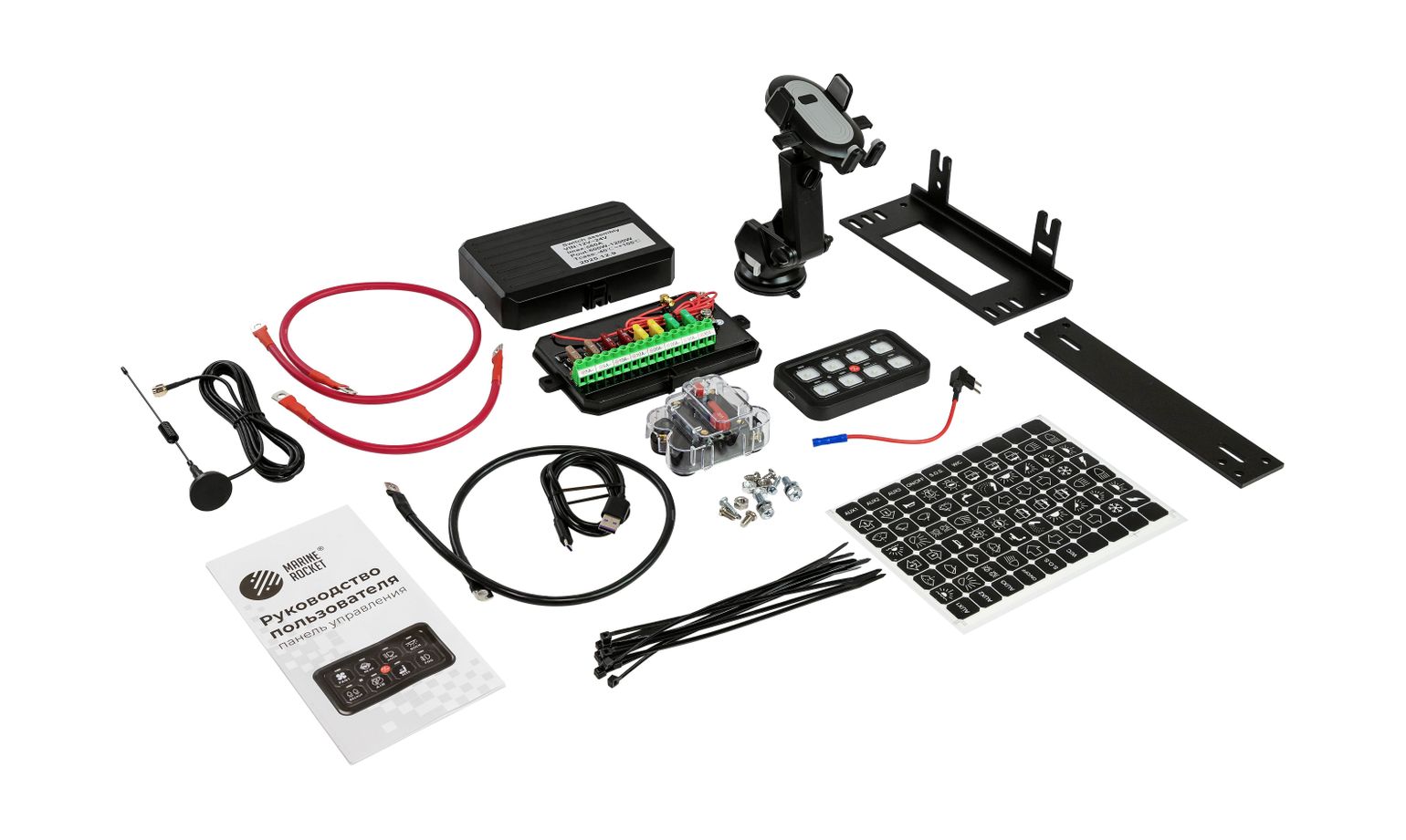 Купить Панель управления (2 ряда, 8 кнопок, RGB), Marine Rocket (упаковка из 4 шт.) OT067-1_MR_pkg_4 7ft.ru в интернет магазине Семь Футов