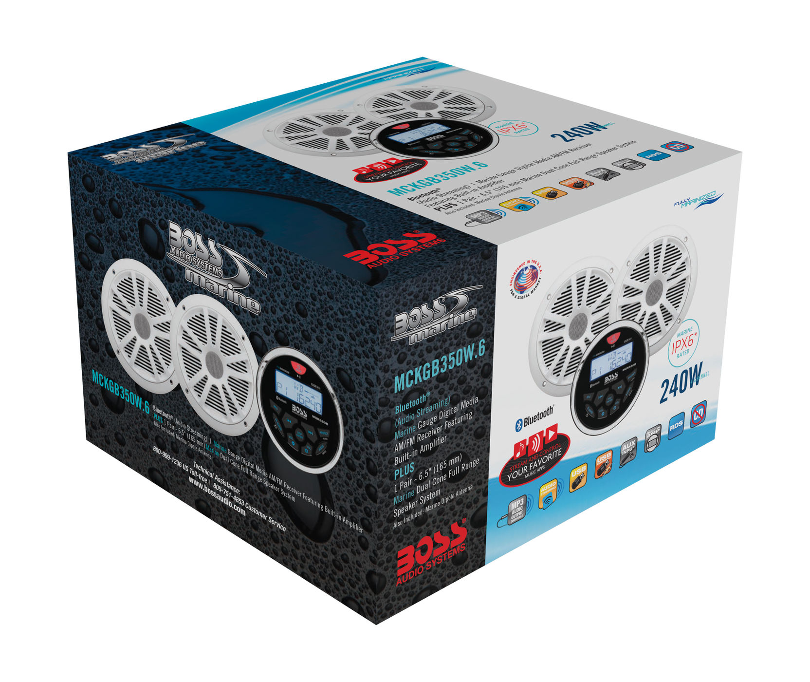 Купить Морская акустика BOSS MCKGB350W.6 (комплект2) Boss Audio 7ft.ru в интернет магазине Семь Футов