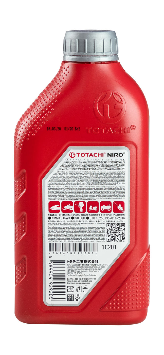 Купить Масло 2-тактное TOTACHI NIRO ECO 2-STROKE TCW-3, 1л. 1C201 7ft.ru в интернет магазине Семь Футов