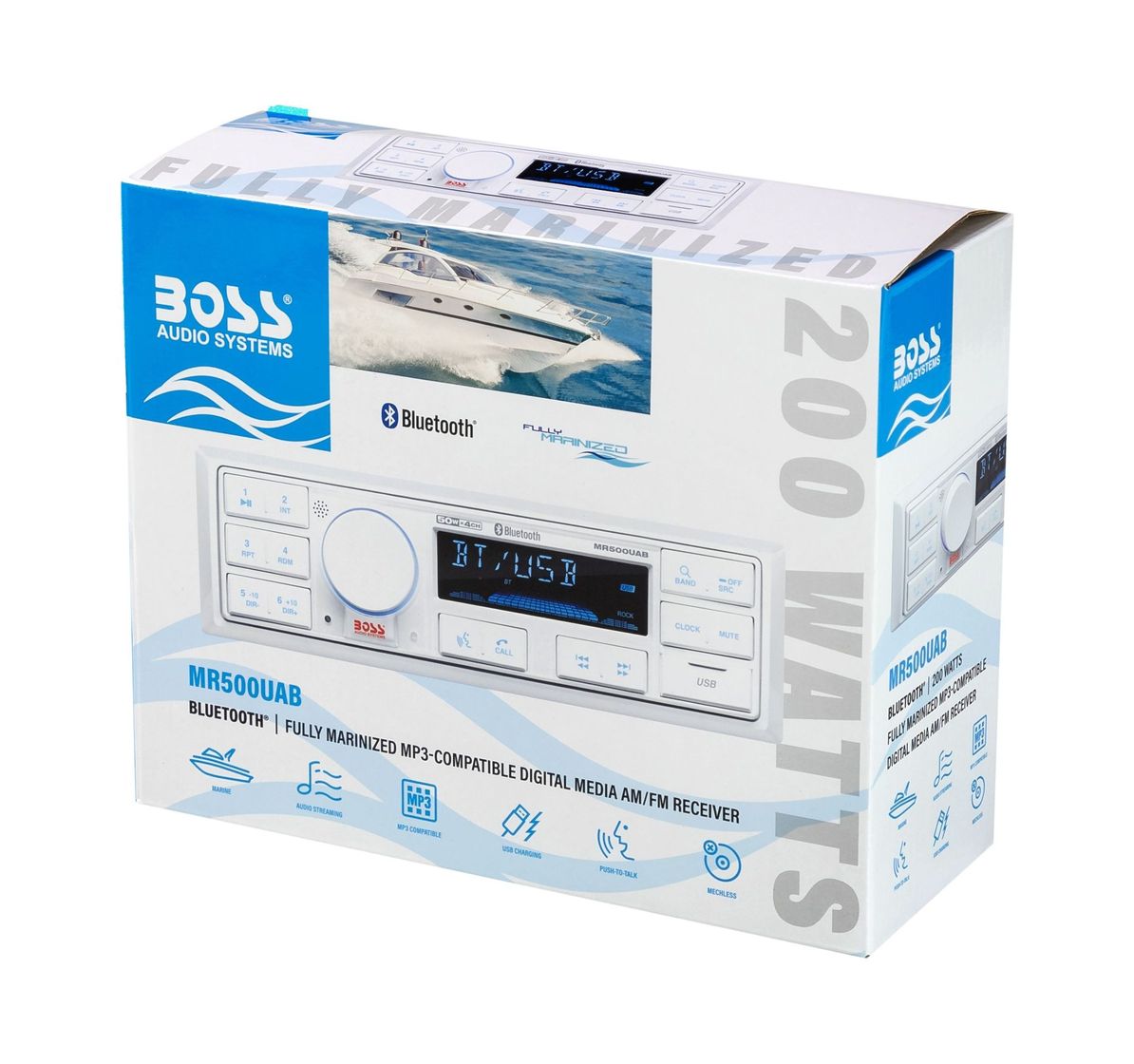 Купить Морская магнитола 1DIN BOSS MR500UAB (упаковка из 6 шт.) Boss Audio MR500UAB_pkg_6 7ft.ru в интернет магазине Семь Футов