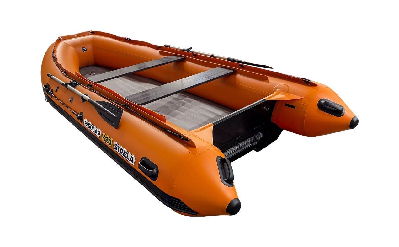 Купить Надувная лодка ПВХ, SOLAR-420 Strela Jet tunnel, оранжевый SLR420jet_strela_orange 7ft.ru в интернет магазине Семь Футов