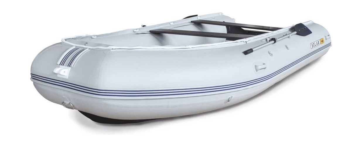 Купить Надувная лодка ПВХ SOLAR-420 К (Максима), серый SLR420k_max_grey 7ft.ru в интернет магазине Семь Футов
