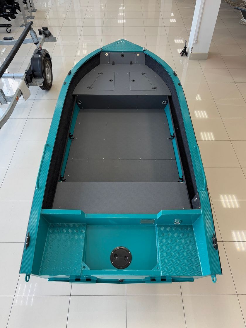 Купить Моторная лодка, Триера 420 румпель, бирюзовый TR420_hand 7ft.ru в интернет магазине Семь Футов