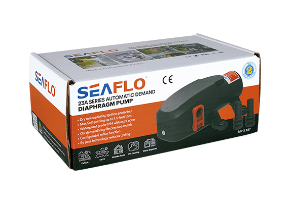 Купить Помпа водоподающая SeaFlo, 24в, 3.8л/мин, 2.8 бар, 2 А SFDP201004023A 7ft.ru в интернет магазине Семь Футов