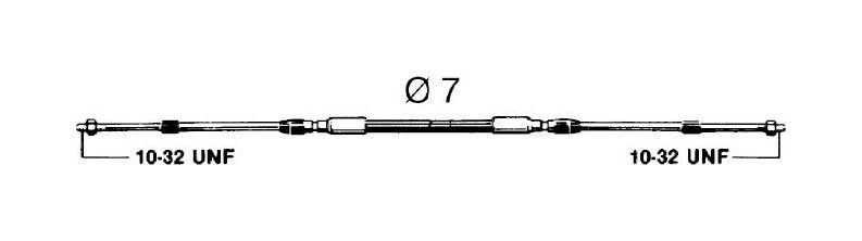 Купить Трос дистанционного управления Ultraflex C2, (12 футов - 3,6 м), 2 шт C2_12ft_UF 7ft.ru в интернет магазине Семь Футов