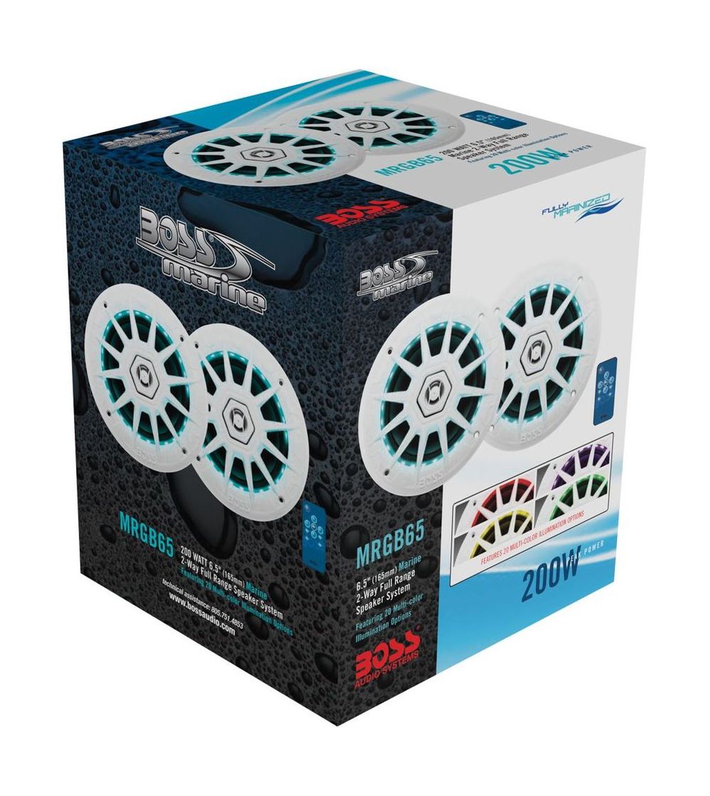 Купить Морская акустика BOSS MRGB65B (упаковка из 9 шт.) Boss Audio MRGB65B_pkg_9 7ft.ru в интернет магазине Семь Футов