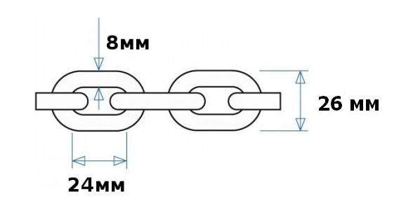 Купить Цепь якорная оцинкованная 8 мм, DIN766 Sumar 40108 7ft.ru в интернет магазине Семь Футов