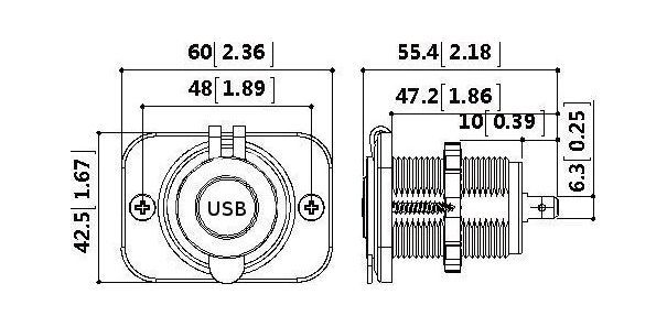 Купить Разъем USB 5В 3.1А на панели (упаковка из 50 шт.) AAA AES1118SU213_pkg_50 7ft.ru в интернет магазине Семь Футов