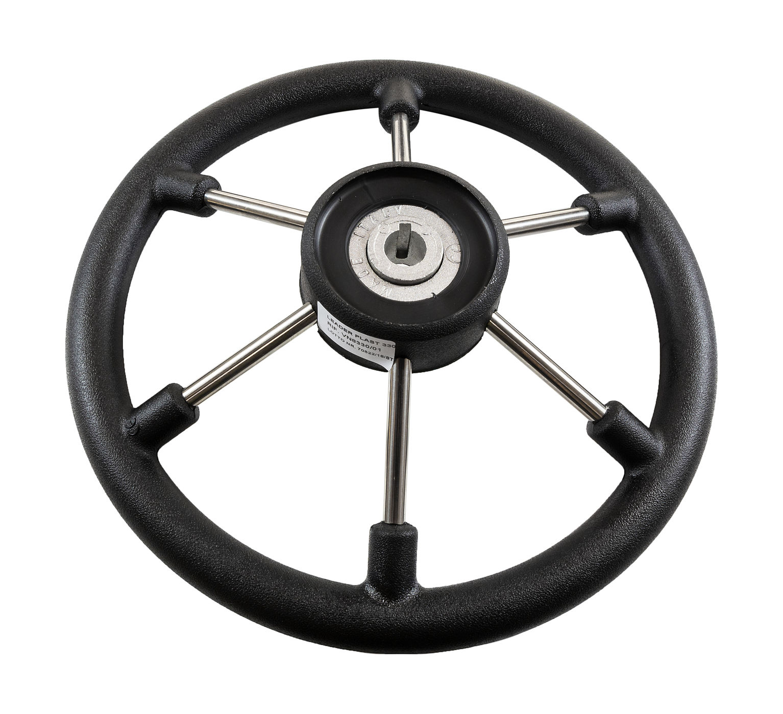 Купить Рулевое колесо LEADER PLAST черный обод серебряные спицы д. 330 мм Volanti Luisi VN8330-01 7ft.ru в интернет магазине Семь Футов