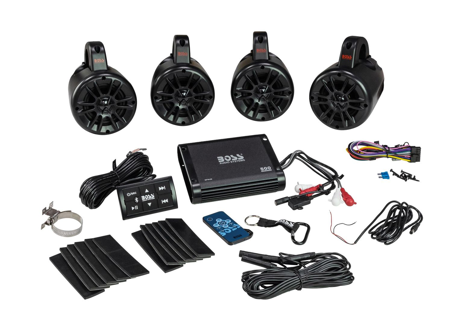 Купить Морская аудиосистема на таргу BOSS BPS4B, MRWT40RGB.4 (упаковка из 2 шт.) Boss Audio UNI4RGB_pkg_2 7ft.ru в интернет магазине Семь Футов