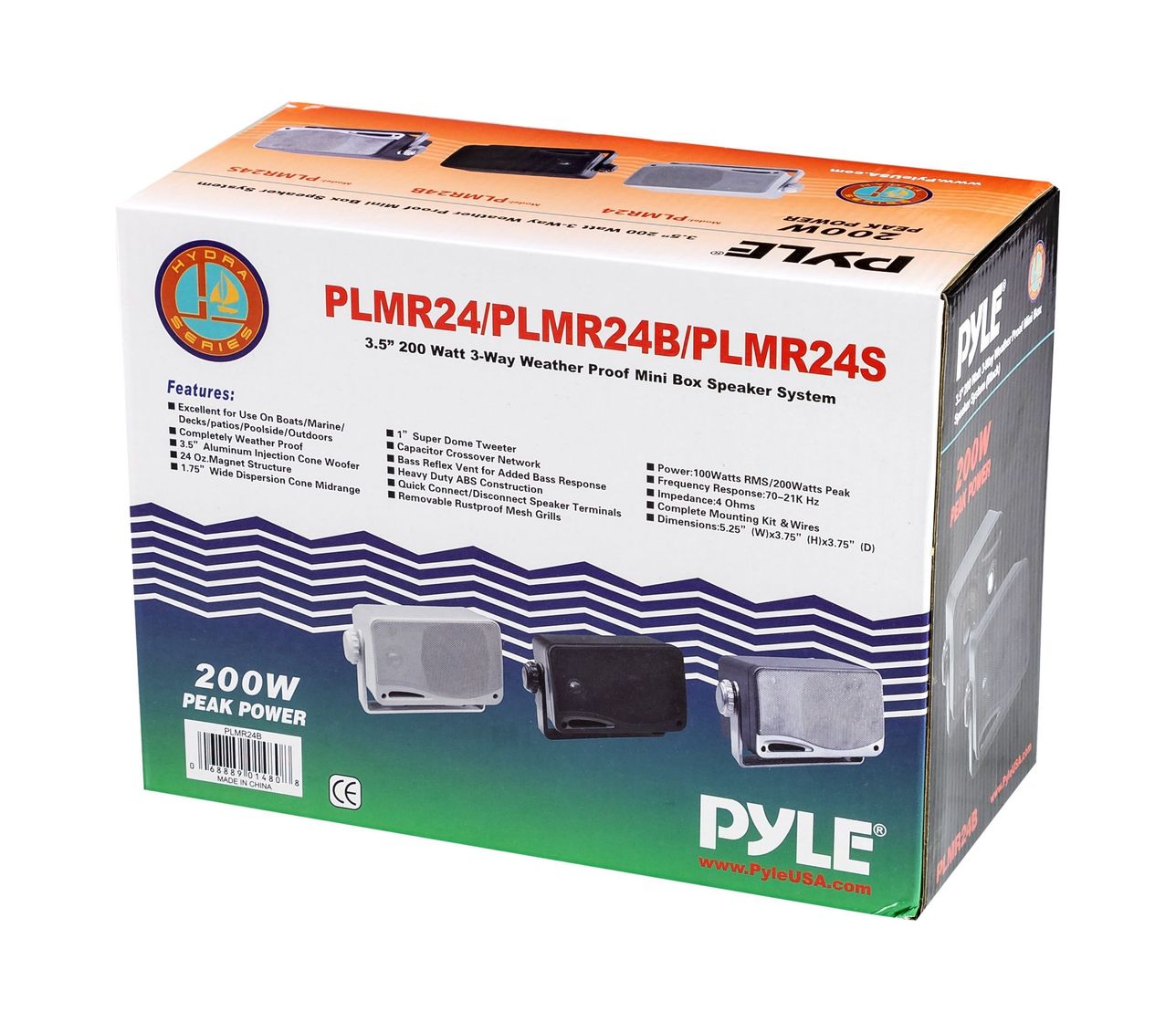 Купить Морская акустика PYLE PLMR24B (упаковка из 4 шт.) PLMR24B_pkg_4 7ft.ru в интернет магазине Семь Футов