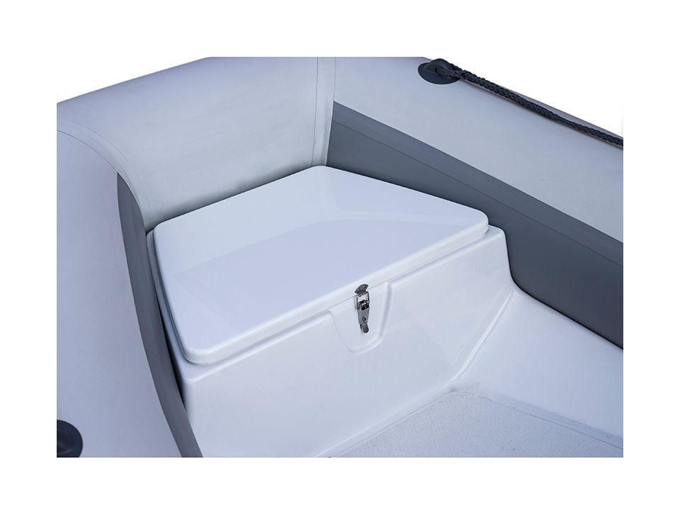 Купить Лодка РИБ (RIB) STEL R-420, графит/красный, накладки на рундук и банки, защита киля, корпус серый СТЕЛ RIBST420_G/R_NZ 7ft.ru в интернет магазине Семь Футов