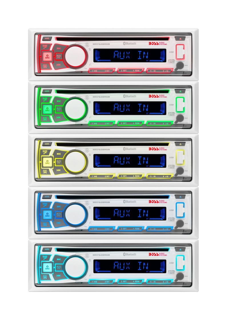 Купить Морская магнитола BOSS MR762BRGB (упаковка из 5 шт.) Boss Audio MR762BRGB_pkg_5 7ft.ru в интернет магазине Семь Футов
