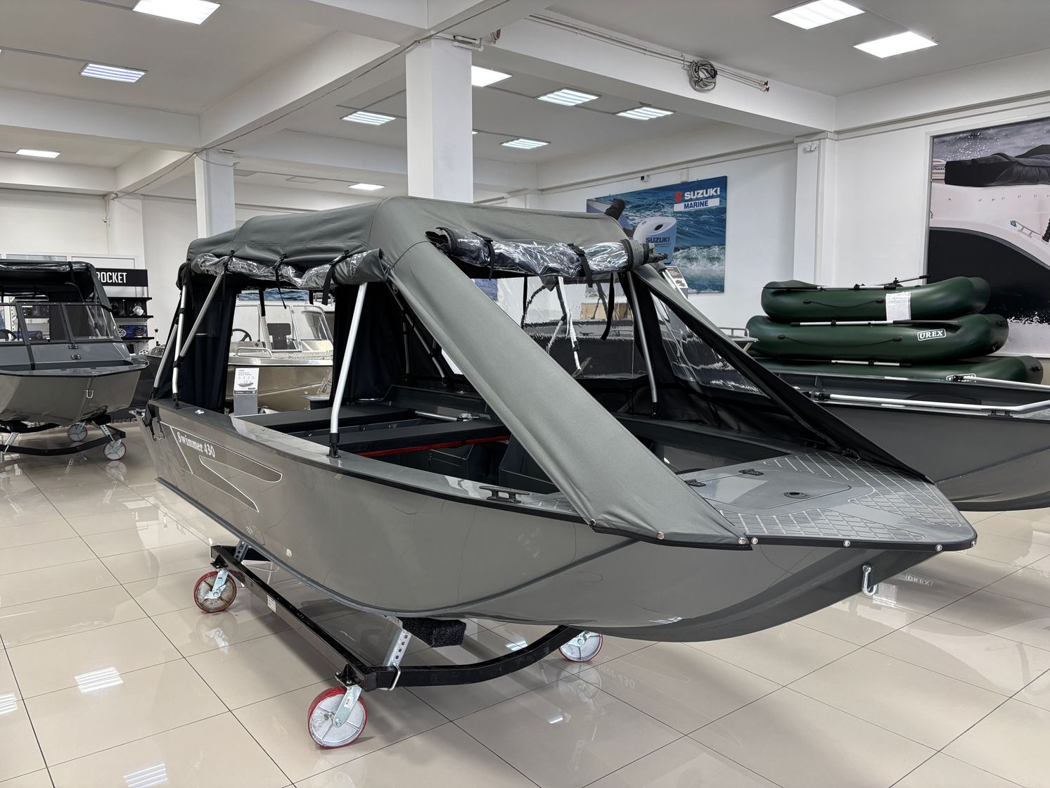 Купить Моторная лодка Swimmer 430, тент ходовой, тент транспортировочный Swimmer430_tent 7ft.ru в интернет магазине Семь Футов