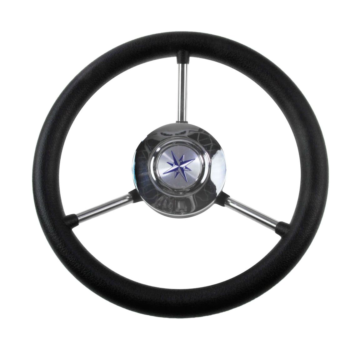 Купить Рулевое колесо LIPARI обод черный, спицы серебряные д. 280 мм (упаковка из 5 шт.) Volanti Luisi VN828022-01_pkg_5 7ft.ru в интернет магазине Семь Футов