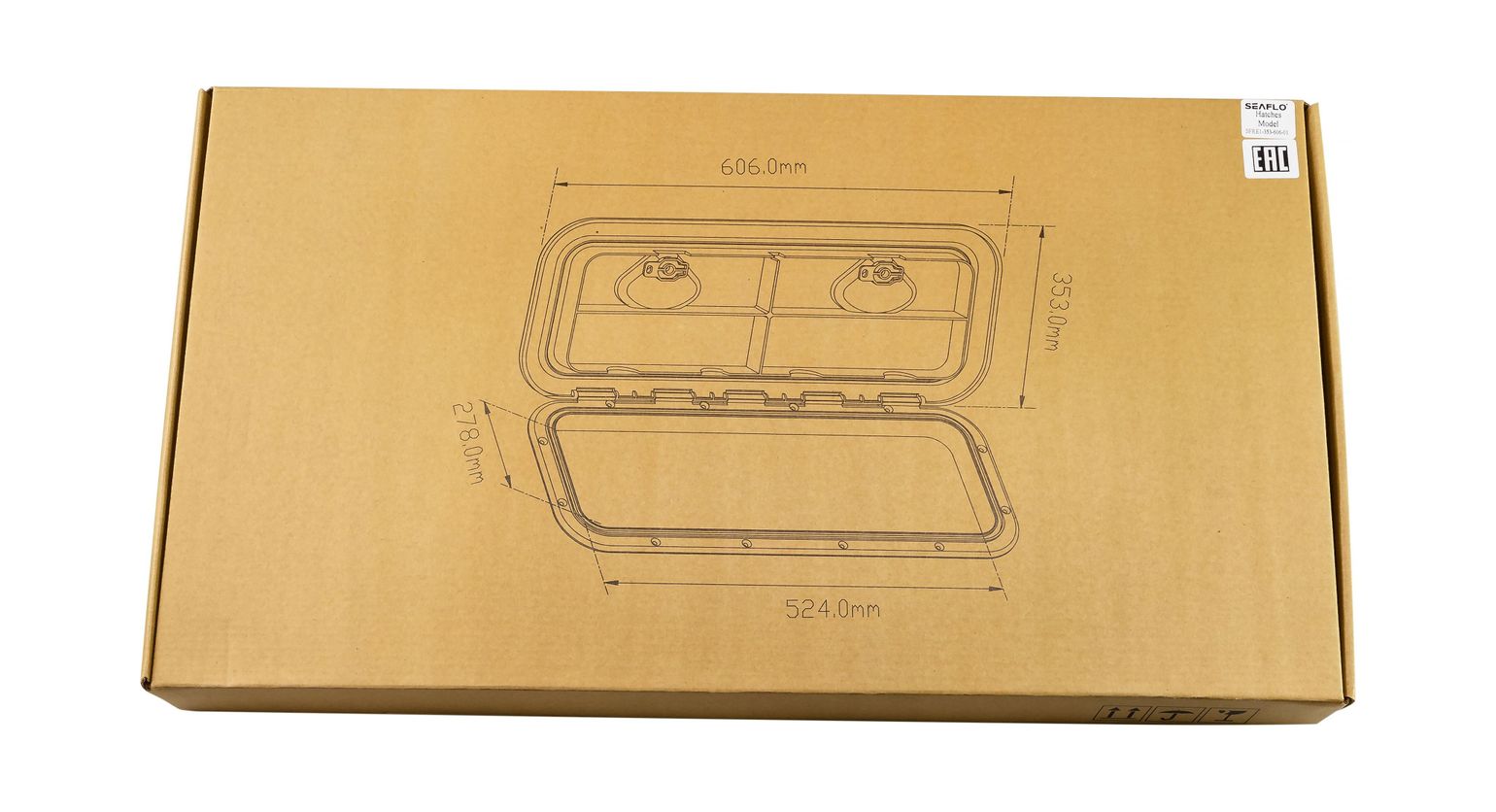 Купить Люк смотровой SeaFlo, 353 х 606 мм (упаковка из 7 шт.) SFRE135360601_pkg_7 7ft.ru в интернет магазине Семь Футов