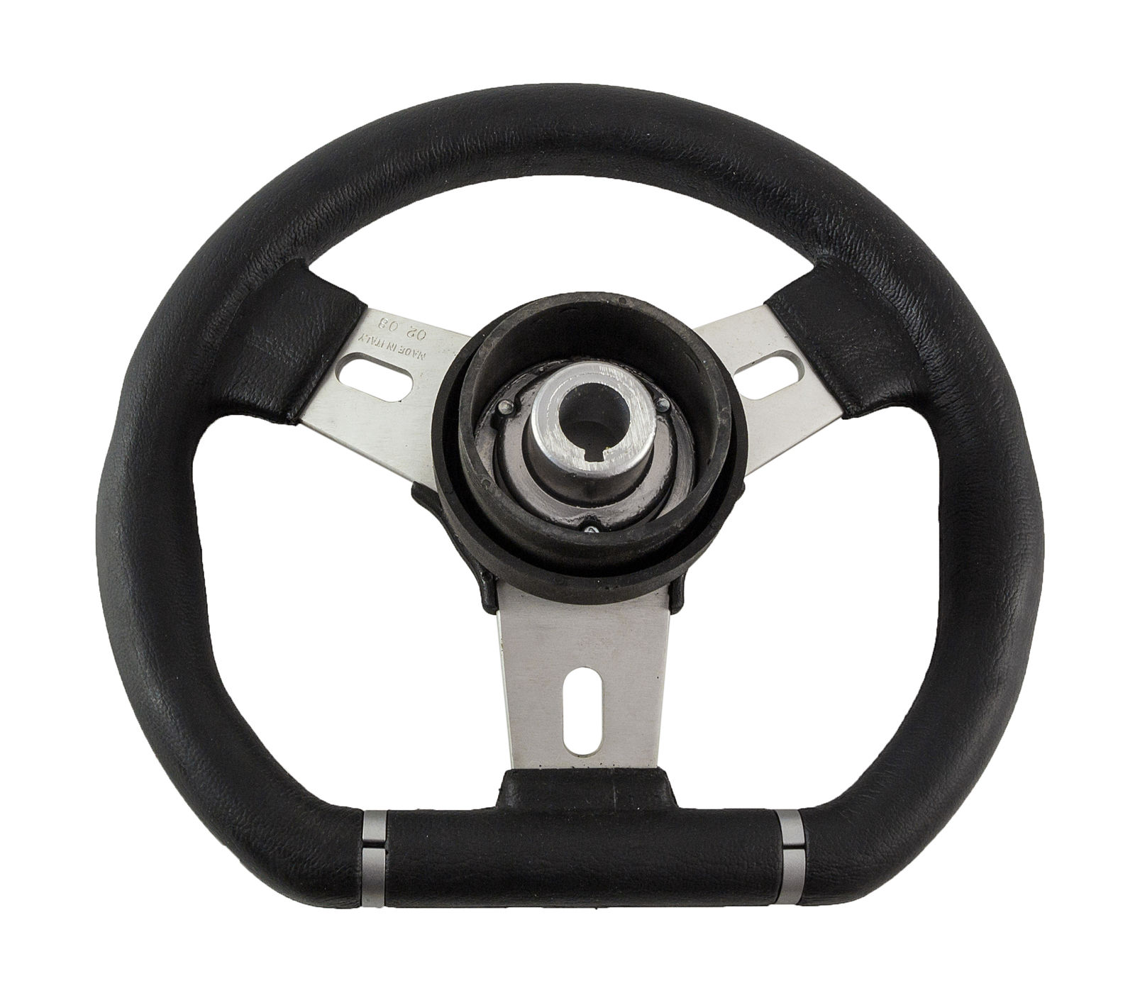 Купить Рулевое колесо ELBA SPORT обод черный, спицы серебряные д. 280 мм Volanti Luisi VN13281-01 7ft.ru в интернет магазине Семь Футов