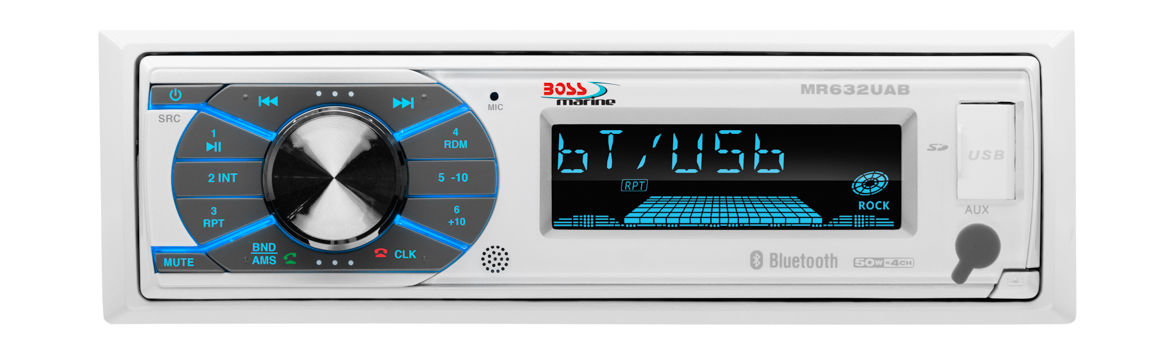 Купить Морская магнитола 1DIN BOSS MR632UAB Boss Audio 7ft.ru в интернет магазине Семь Футов