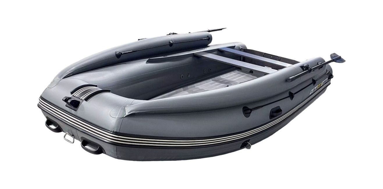 Купить Надувная лодка ПВХ, SOLAR-430 Caravan Super Jet tunnel с фальшбортом, серый SLR430jet_car_super_fb_grey 7ft.ru в интернет магазине Семь Футов