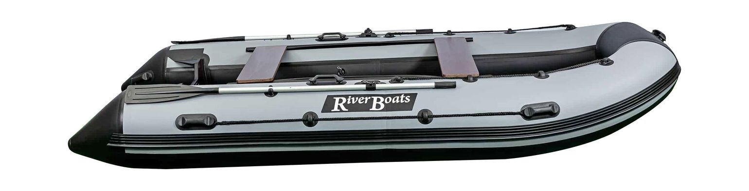 Купить Надувная лодка ПВХ, RiverBoats RB 390 НДНД, черно-серый RB390NDBG 7ft.ru в интернет магазине Семь Футов