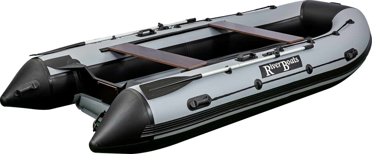 Купить Надувная лодка ПВХ, RiverBoats RB 430 НДНД, черно-серый RB430NDBG 7ft.ru в интернет магазине Семь Футов