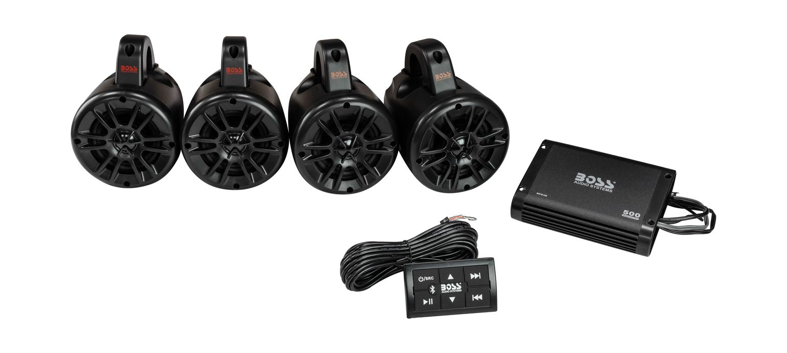Купить Морская аудиосистема на таргу BOSS BPS4B, MRWT40RGB.4 (упаковка из 4 шт.) Boss Audio UNI4RGB_pkg_4 7ft.ru в интернет магазине Семь Футов