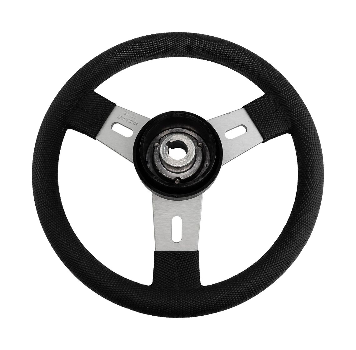 Купить Рулевое колесо ELBA обод черный, спицы серебрянные д.300 мм Volanti Luisi VN10311-01 7ft.ru в интернет магазине Семь Футов