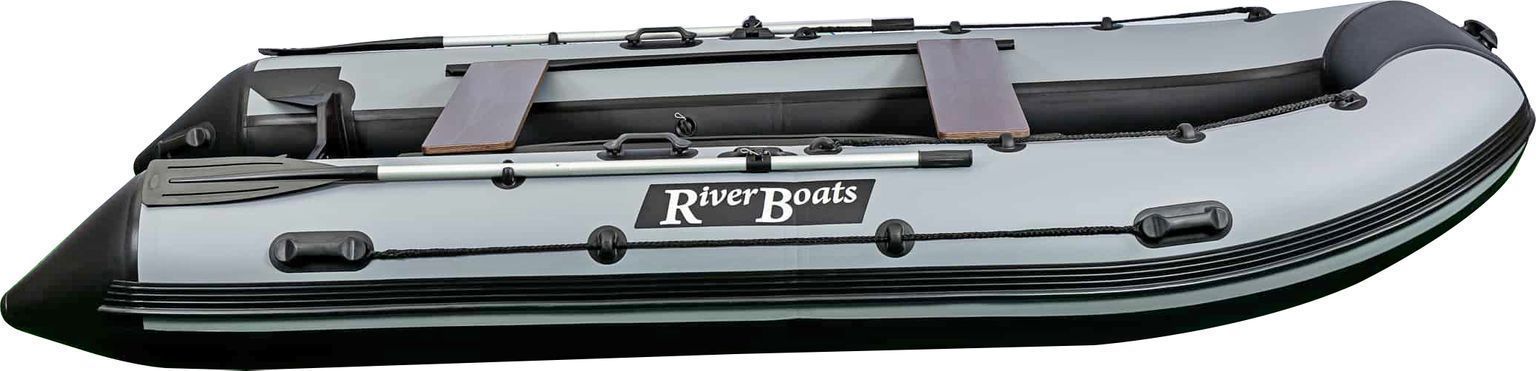 Купить Надувная лодка ПВХ, RiverBoats RB 430 НДНД, черно-серый RB430NDBG 7ft.ru в интернет магазине Семь Футов