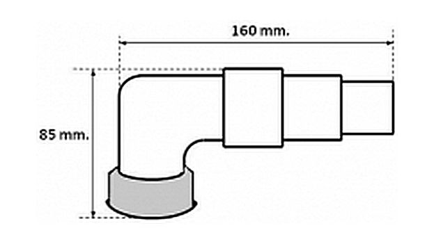 Купить Патрубок заливной горловины бака для подключения топливного шланга д. 38-50-60 мм CAN-SB BO2151 7ft.ru в интернет магазине Семь Футов