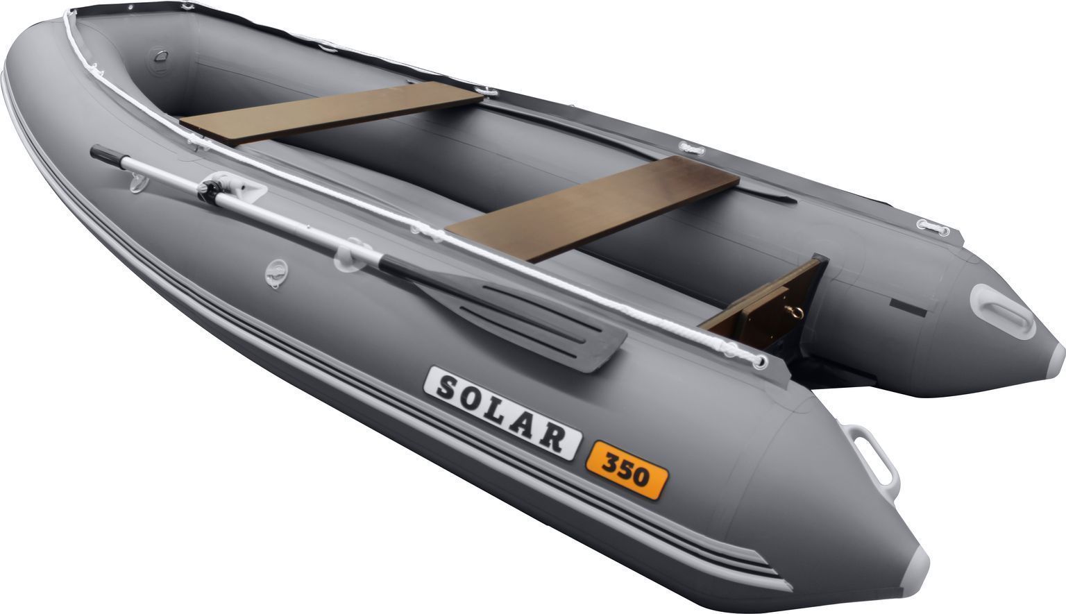 Купить Надувная лодка ПВХ SOLAR-380 К (Максима), серый SLR380k_max_grey 7ft.ru в интернет магазине Семь Футов