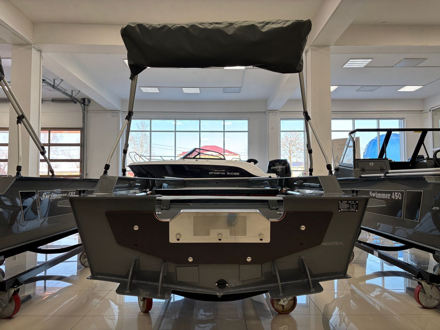 Купить Моторная лодка Swimmer 430, тент ходовой, тент транспортировочный Swimmer430_tent 7ft.ru в интернет магазине Семь Футов