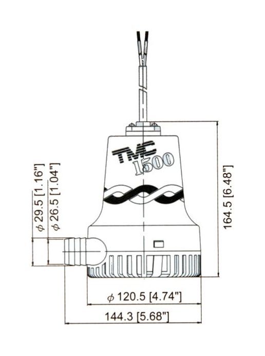 Купить Помпа осушительная, 12 В, 1500GPH (5677.5 л/ч) (упаковка из 6 шт.) TMC 1005612_pkg_6 7ft.ru в интернет магазине Семь Футов