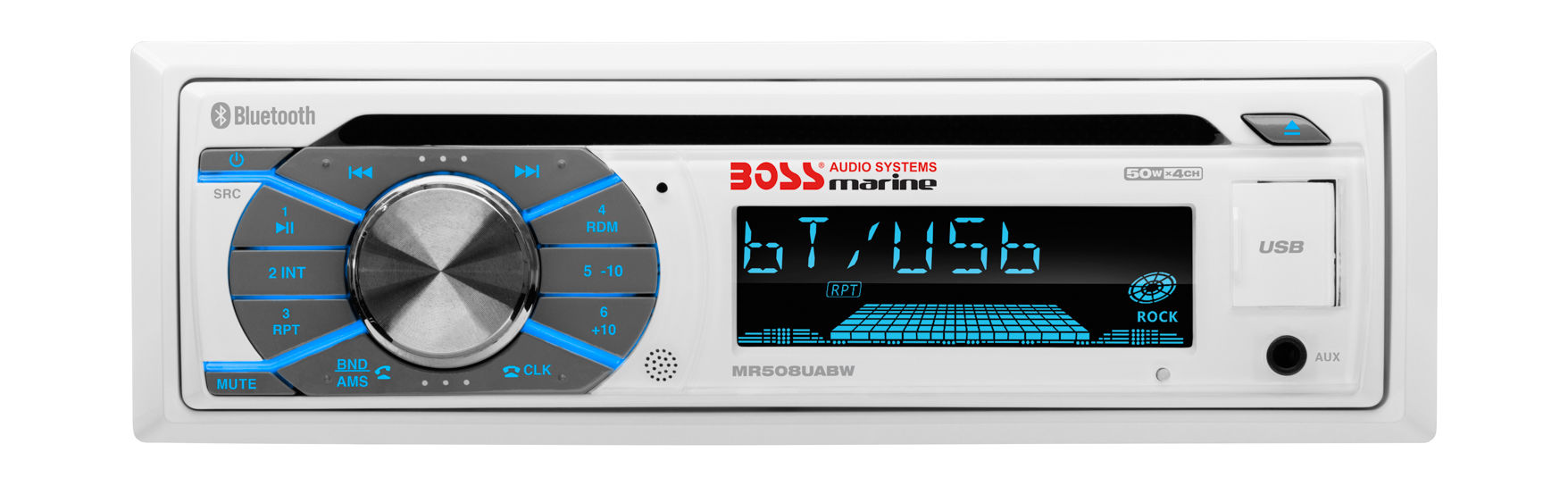 Купить Морская магнитола 1DIN BOSS MR508UABW Boss Audio 7ft.ru в интернет магазине Семь Футов